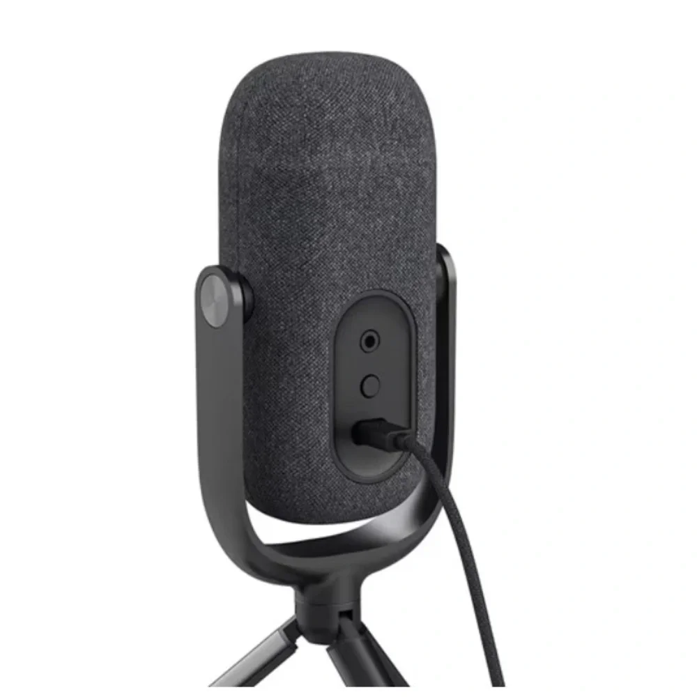 USB Desktop Microphone with RGB Ring - Black Fabric